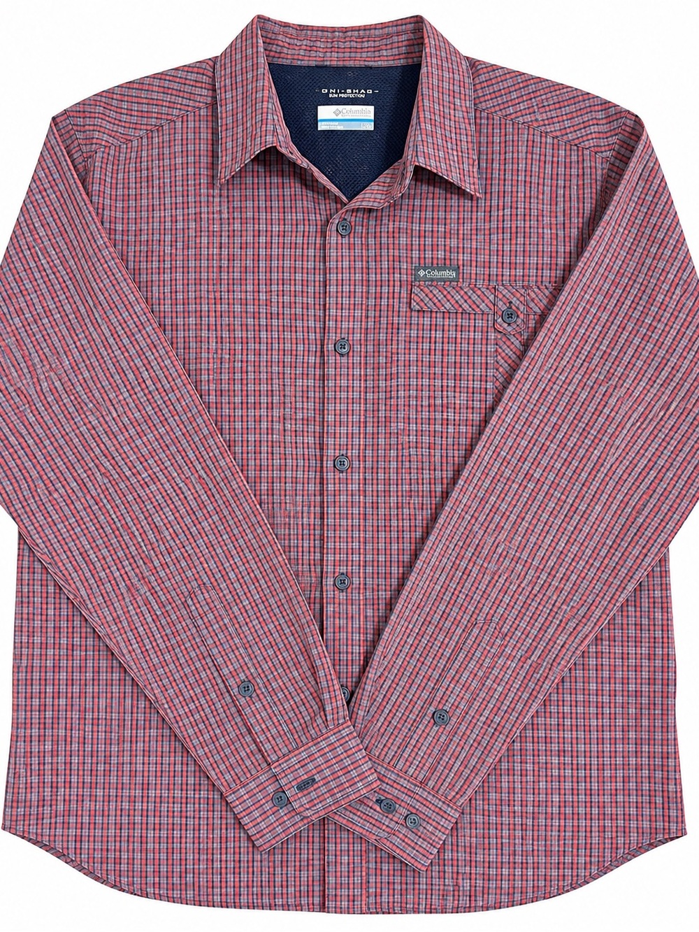 Columbia Men's Omni- Shade Long-Sleeve Shirt for Hiking and Fishing Sz L